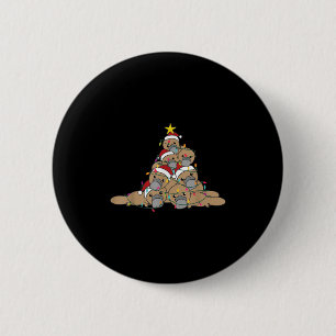 Vogelbekdier Kerstboom Grappige Kerst Dieren Ronde Button 5,7 Cm