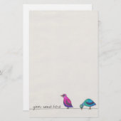 vogelbenodigdheden briefpapier (Voorkant / Achterkant)