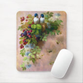 Vogelbijen en kunstbessen muismat (Met muis)