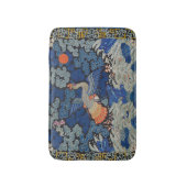 Vogelblauw Chinees borduurwerk Badmat (Voorkant Verticaal)