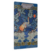 Vogelblauw Chinees borduurwerk  Klembord (Rechts)