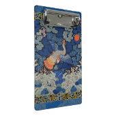 Vogelblauw Chinees borduurwerk Mini Klembord (Schuin)