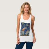 Vogelblauw Chinees borduurwerk  Tanktop (Volledige Voorkant)