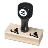 vogelblauw zingend natuur rubberstempel (Stempel)
