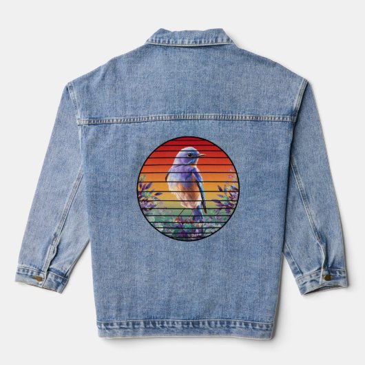 VOGELBLOEMBLOEM DENIM JACKET (Achterkant)