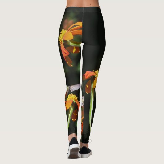 Vogelbloemen drijven over de Leggings (Achterkant)