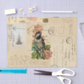 vogelbloemen Franse Briefkaarten Weefselpapier Tissuepapier (Craft)