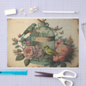  vogelbloemenbloem tissuepapier (Craft)