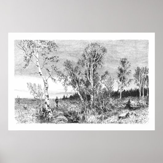 vogelboom 1800 Antiek Poster (Voorkant)