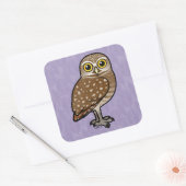 Vogelboomkorren Vierkante Sticker (Envelop)