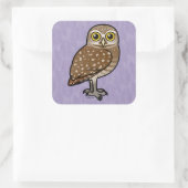 Vogelboomkorren Vierkante Sticker (Tas)