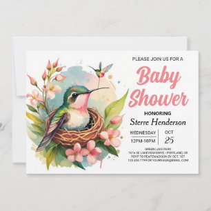 Vogelbos Schattige Baby shower Kaart
