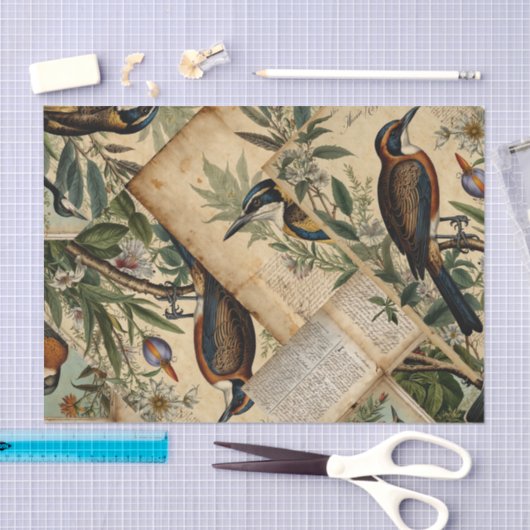  vogelcollage tissuepapier (Craft)