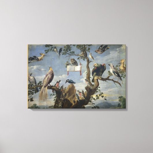 Vogelconcert van Frans Snijders Canvas Afdruk (Voorkant)