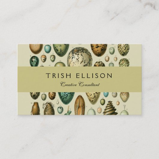 vogeleieren Franse viseieren Visitekaartje (Voorkant)