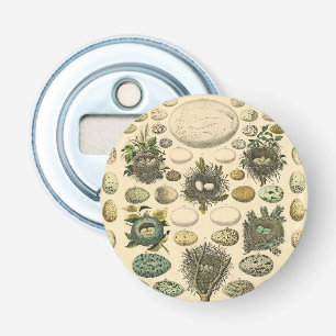  vogeleieren met nestkunst button flesopener
