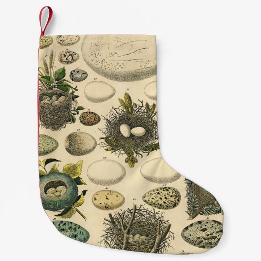 vogeleieren met nestkunst kleine kerstsok (Voorkant)