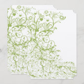 Vogelen en zwemmen op Ice Green Hydrangea Weddensc Kaart (Voorkant / Achterkant)