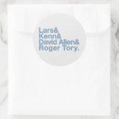 Vogelende legendes ronde sticker (Tas)