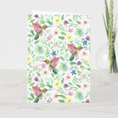 Vogelflora Birthday Kaart (Achterkant)