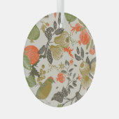 Vogelfruittuin: naadloos glas ornament (Voorkant Rechts)