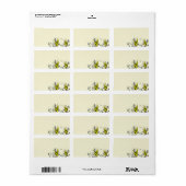  vogelgele en grijze etiketten (Full Sheet)