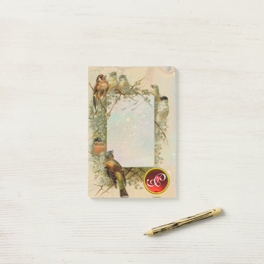 VOGELGEM MONOGRAM POST-IT® NOTES (Op bureau)