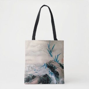 Vogelgevechten in de Mountain Stream, Hokusai Draagtas