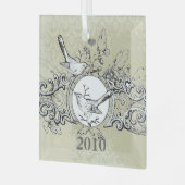  vogelgriep kerstversiering glas ornament (Voorkant links)