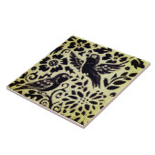 Vogelgrijze groene steenhouwerij tegeltje (Zijkant)