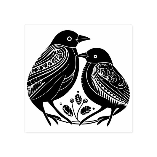 Vogelhaar Rubberstempel (Afrduk)