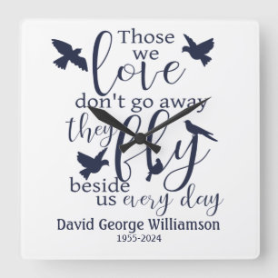 Vogelherdenking naast ons sympathie vierkante klok