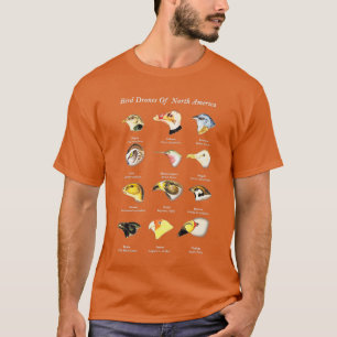 Vogelhoeken uit Noord-Amerika die de veldgids voer T-shirt