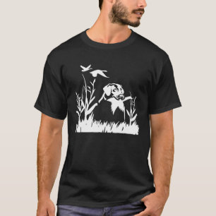 Vogelhond die Willow jaagt in de marshyter D T-shirt