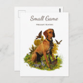 Vogelhond, fazantenjacht briefkaart (Voorkant / Achterkant)