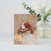 Vogelhond, houtsnip jagen briefkaart (Staand voorkant)