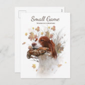 Vogelhond, houtsnip jagen feestdagenkaart (Voorkant / Achterkant)