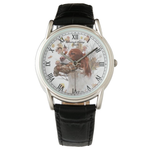Vogelhond, houtsnip jagen horloge (Voorkant)