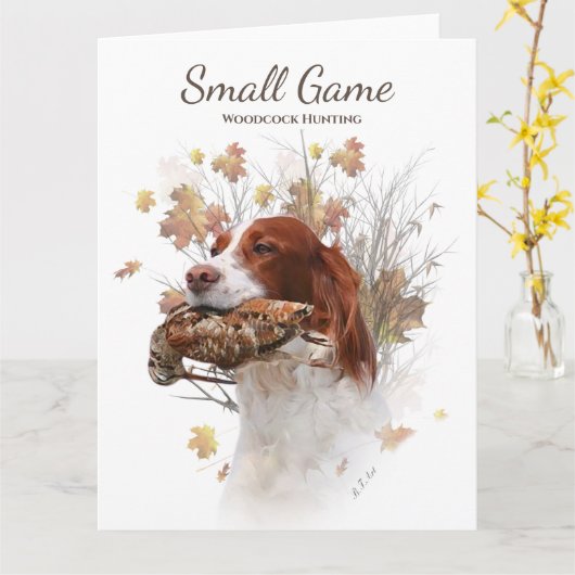 Vogelhond, houtsnip jagen kaart (Gele Bloem)