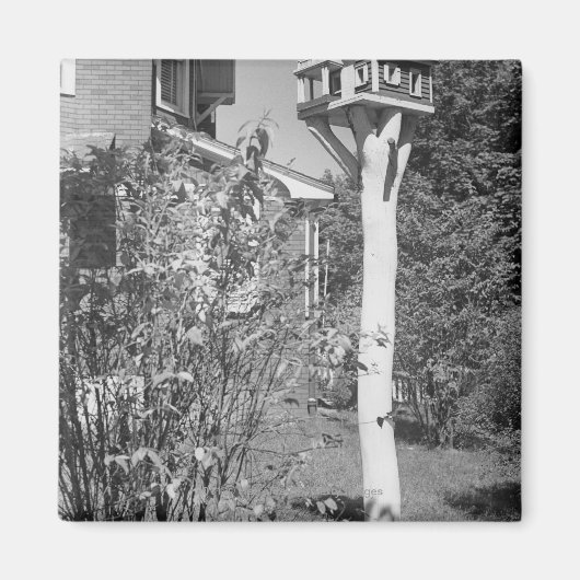 Vogelhuis in de tuin magneet (Voorkant)