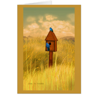 Vogelhuis in land 2: Blauwvogels Mam Day Card