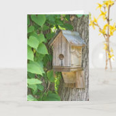 Vogelhuis Kaart (Gele Bloem)