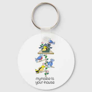 Vogelhuisjes Mijn huis is jouw huis Sleutelhanger
