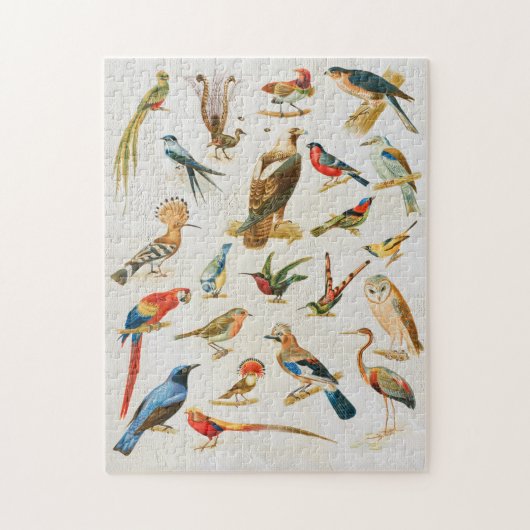  vogelillustratie Geboortende Lover Gift Legpuzzel (Verticaal)