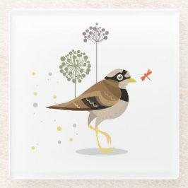 Vogelillustratie - Najaarskleuren Glazen Onderzetter