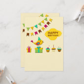 Vogelkaarten van de volgende dag kaart (Voorkant / Achterkant in situ)