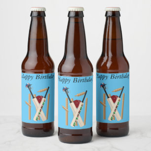 vogelkaartjes, helm, vleermuizen en kogelvrije kle bier etiket