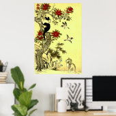 Vogelkat en Dog Jakuchu begin jaren '00 Poster (Thuiskantoor)