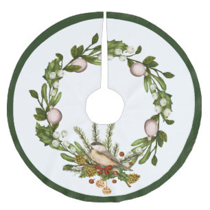 Vogelkerstborstel Polyester Tree Skirt Kerstboom Rok