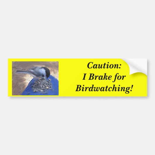 Vogelkijker Rem Bumpersticker (Voorkant)